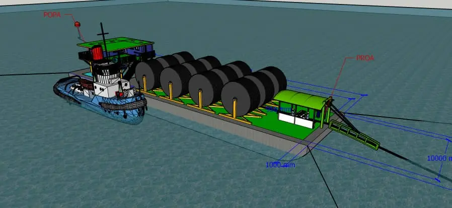 Instalación tubería flexible 2" y 4" - Vista 1
